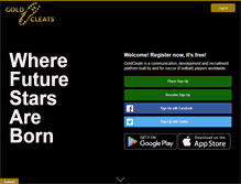 Tablet Screenshot of goldcleats.com